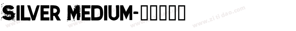 Silver Medium字体转换